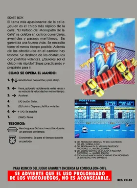 Skate Boy (Spain) (En) (Gluk Video) (Unl) box cover back